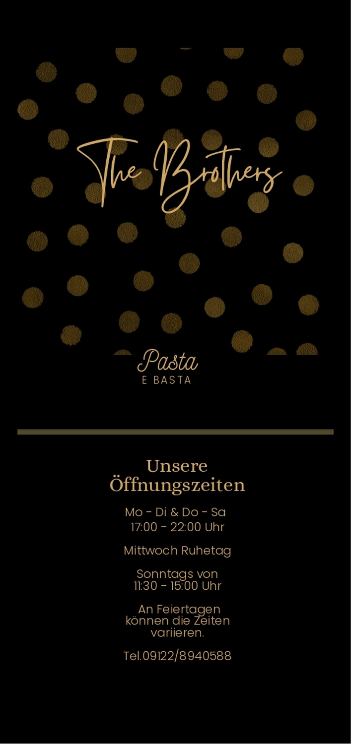 The Brothers - pasta - Speisekarte